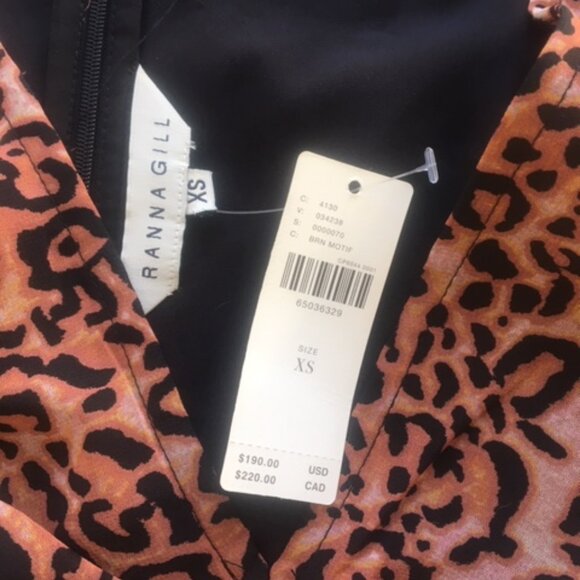 NWT! Anthropologie (RanniGill) Leopard print dress with cut outs in size xs. - Picture 5 of 15